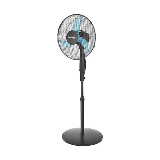 Ardes, AR5EA41PB Easy 41PB PLUS Floor Fan Round Base 3 Blades 40 cm Height 130 cm 3 Speed Levels Premium Design Total Black