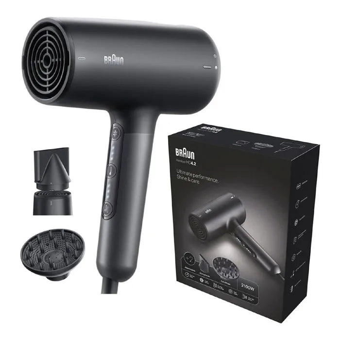 Braun, Hairdryer HD4.2 Hair Dryer 2100W BRHD425SDE - Electro Black