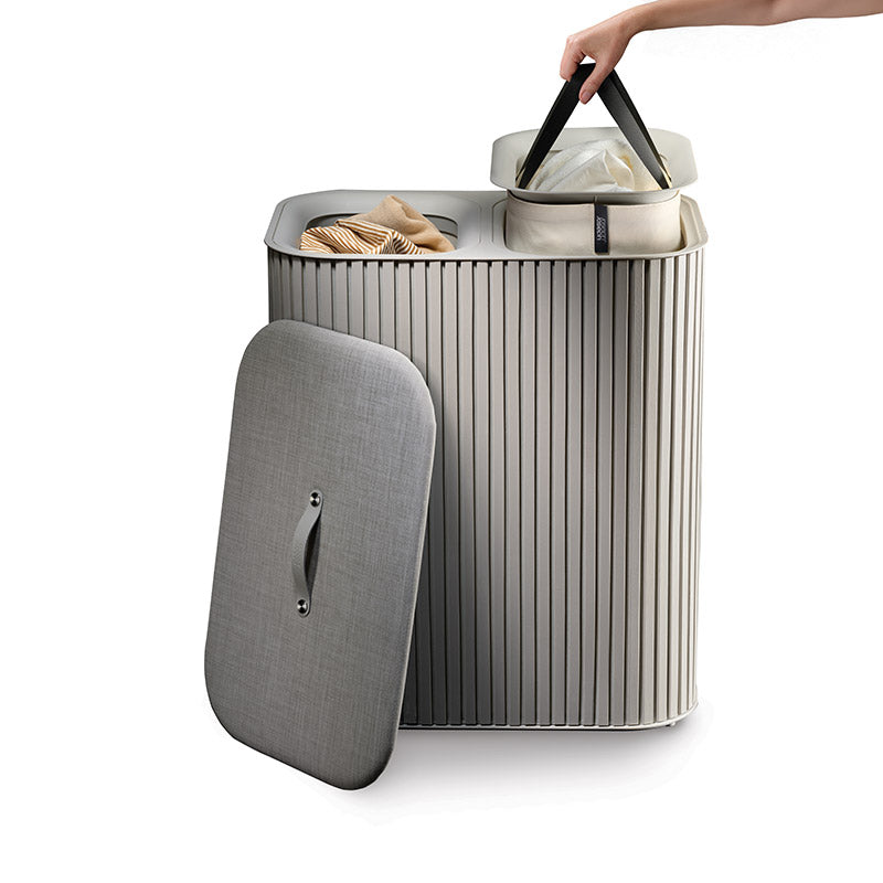 Joseph Joseph, Tota Luxe 90L Ecru Laundry Separation Basket