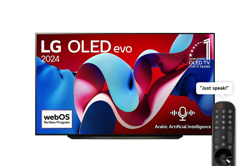 LG, 83 Inch LG OLED evo AI C4 4K Smart TV 2024