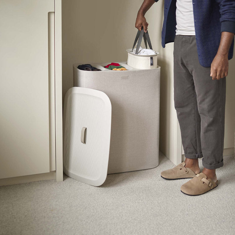 Joseph Joseph, Tota Trio 90L Ecru Laundry Separation Basket
