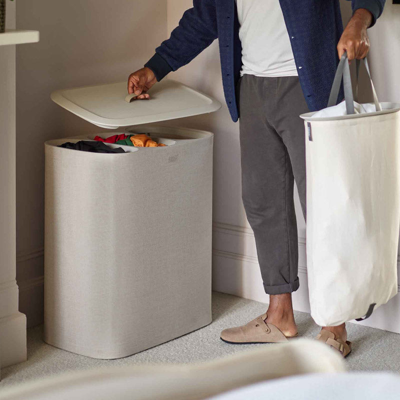 Joseph Joseph, Tota Trio 90L Ecru Laundry Separation Basket