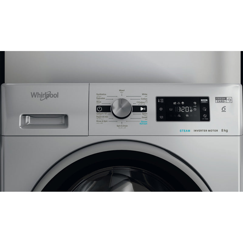 Whirlpool, Freestanding Front Loading Washing Machine: 8kg - FFB 8259 SBSV GCC