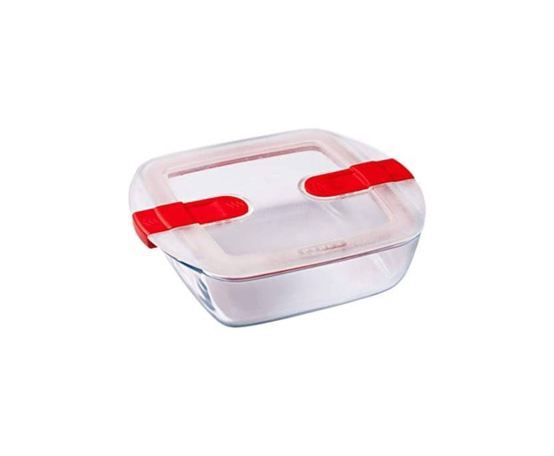 Pyrex, Cook & Heat Glass Square Dish With Lid 1 L