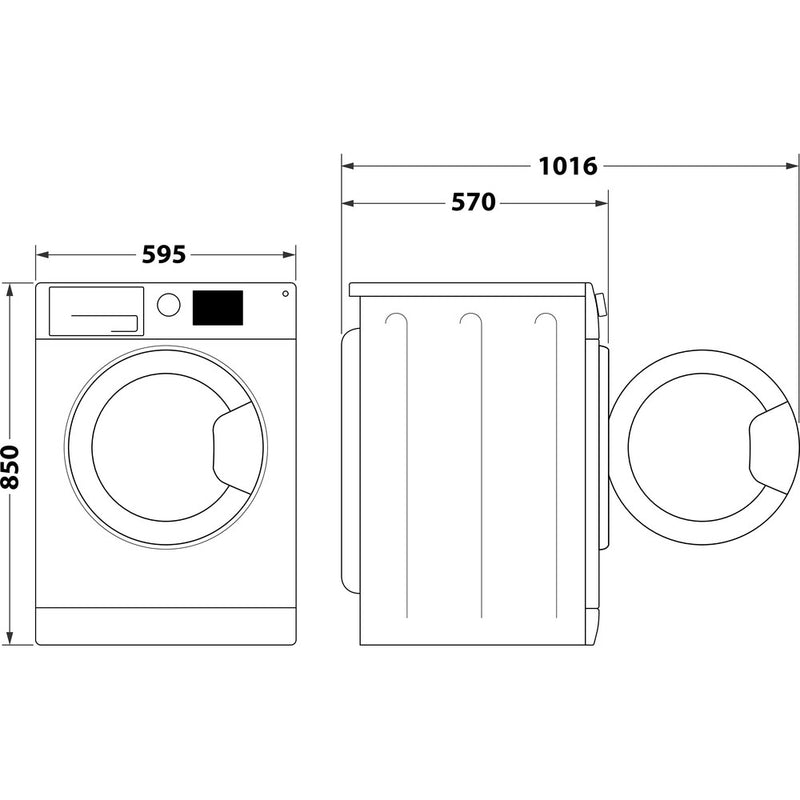 Whirlpool, Freestanding Washer Dryer: 9kg - FWDG96148SBS GCC