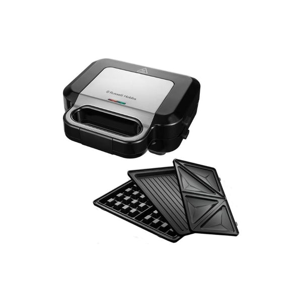 Russell Hobbs Fiesta 3in1 sandwich maker waffle iron grill 750W removable non-stick plates - 24540-56