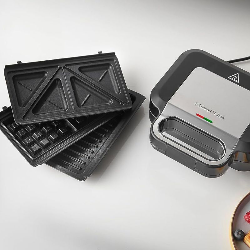 Russell Hobbs, Multifunctional 3-in-1 Sandwich Maker, Waffle Iron, Contact Grill