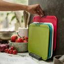 Joseph Joseph, Duo Icon 4-piece colour coded Cutting Board Set with Storage Stand