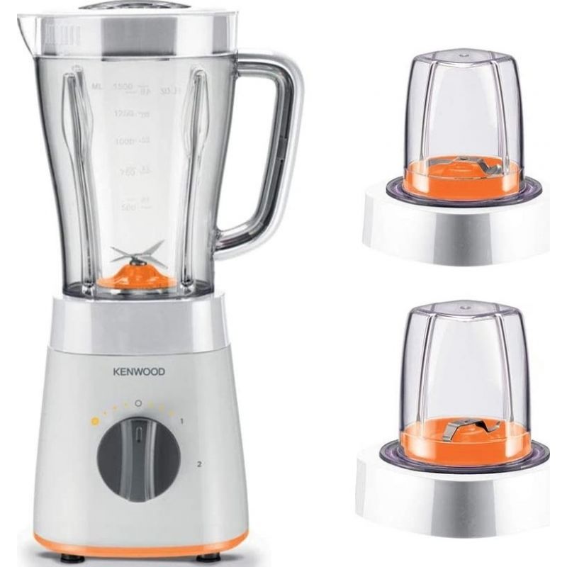 Kenwood, Blender with 2 Mills, 500 Watt, 1.5 Liter, White - BLP15.360WH