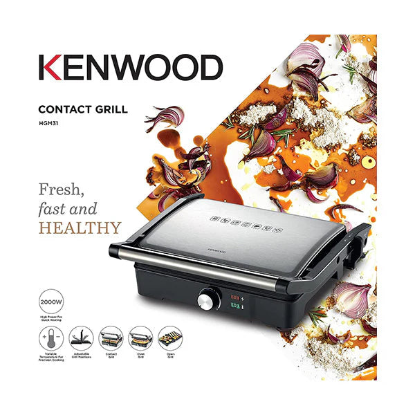 Kenwood, Contact Health Grill HGM31.000SI, Silver