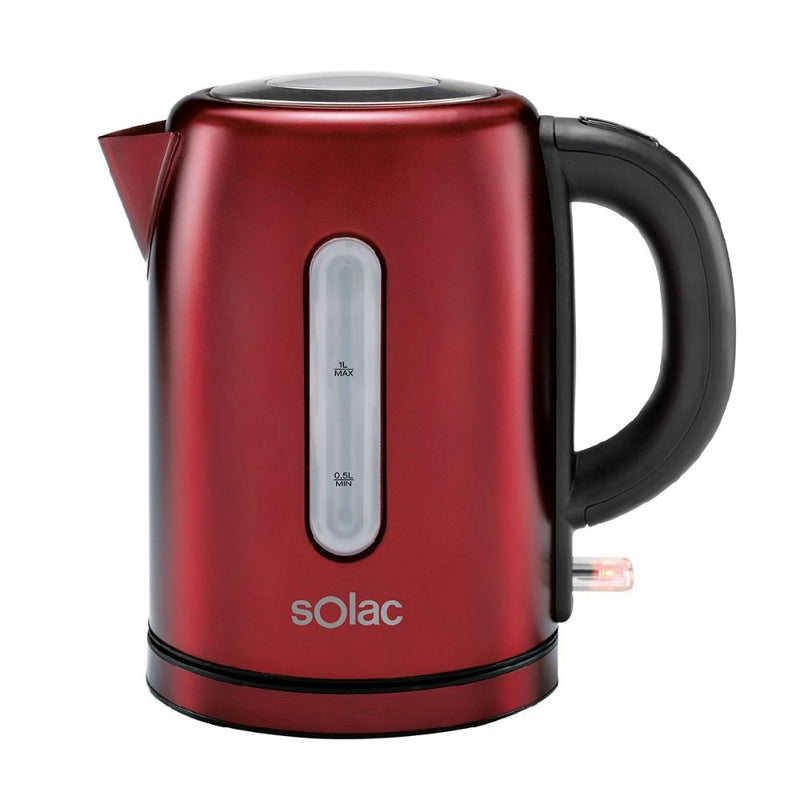 Solac, Stillo Kt5857 Kettle, 1L, Compact, Metallic Red