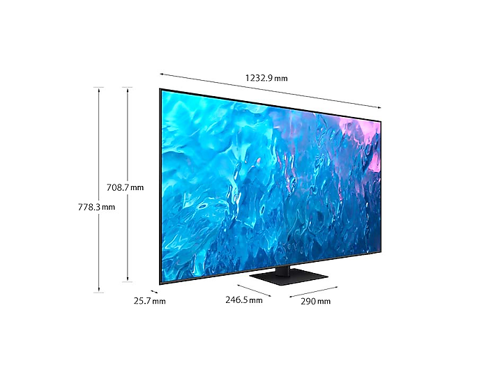 Samsung 55-inch QLED 4K Q70C Smart TV, Best large size Tv deals 2024 for movies and gaming, Quantum Processor 4K with glorious picture and sound, with Motion Xcelerator Turbo+ enjoy ultra-smooth gameplay, Quantum HDR Wider range of contrast in cinematic scale, Discover your favorite content in one place