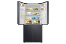 Samsung, RF48A4010B4/LV French Door Refrigerator, 466L Net Capacity Gentle, Black Matt