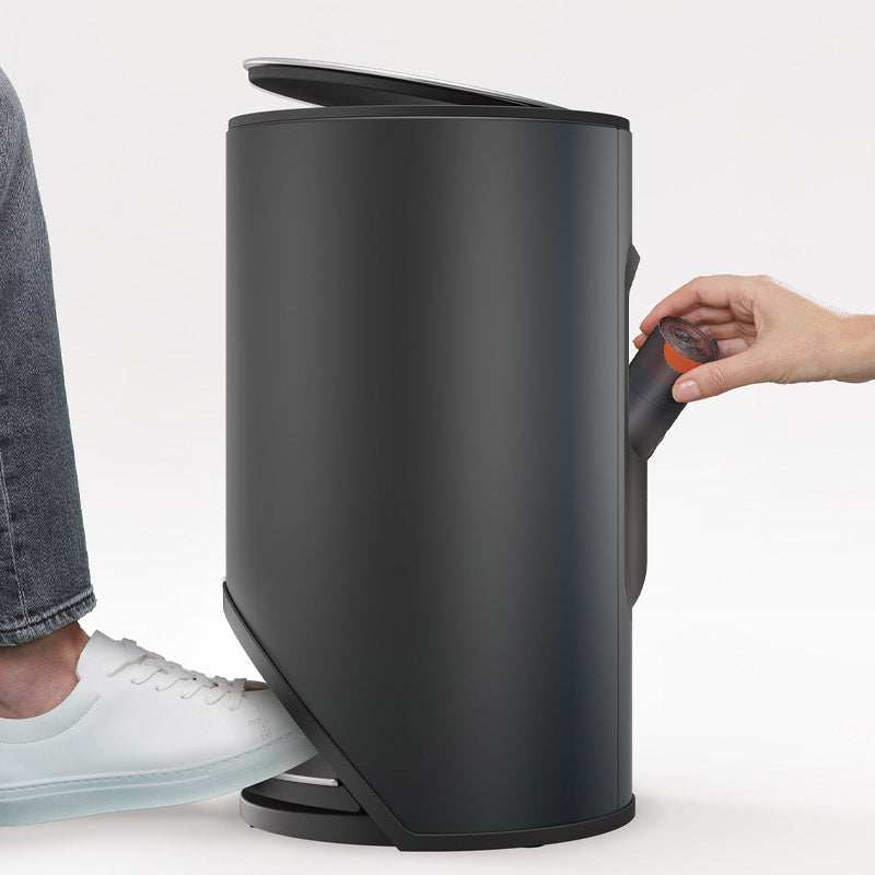 Joseph Joseph, Arc™ 10L Easy-push Matt Black Pedal Bin