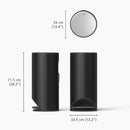 Joseph Joseph, Arc™ 30L Easy-push Matt Black Pedal Bin