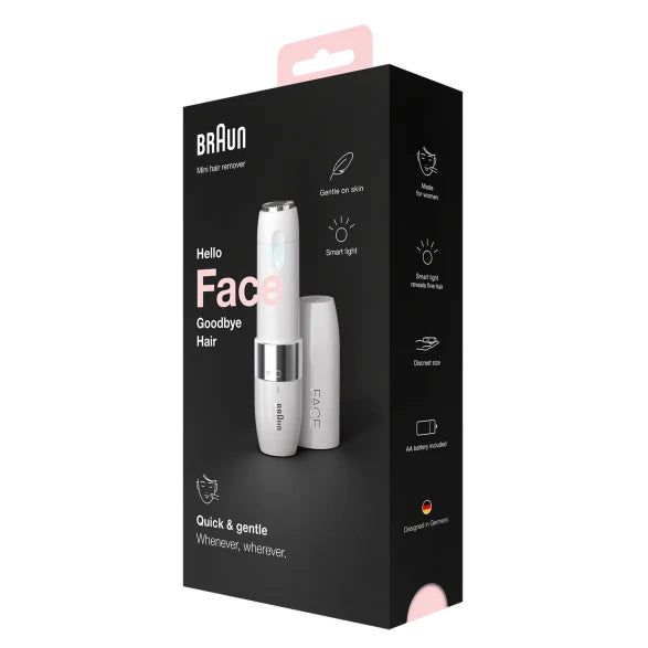 Braun, Face Mini Hair Remover FS1000 with Smartlight, White