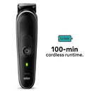 Braun, 9-in-1 Style Kit 5 MGK5410 Beard, Body, Ear&Nose. With 100-min Runtime, Pouch