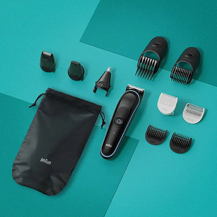 Braun’s 10-in-1 Style Kit for beard, hair, and body grooming. Essential men grooming kit.