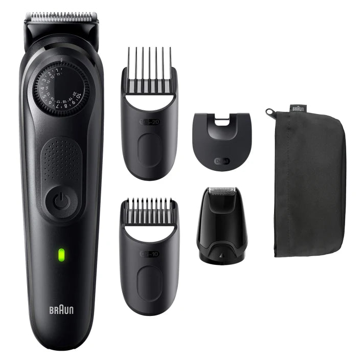 Braun, Beard Trimmer 5 With Precision Wheel, 5 styling tools, 100min runtime