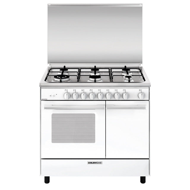 Glem Gas, PU9622GX Gas Oven with Gas Grill, White