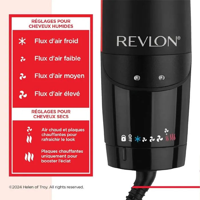 Revlon, One-Step Air Straight 2-in-1 Hair Dryer and Straightener- Argan oil-infused heated plates and teeth RVDR5330