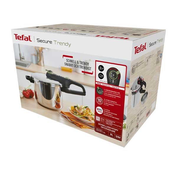 Tefal, Pressure Cooker – Secure Trendy 8 liters