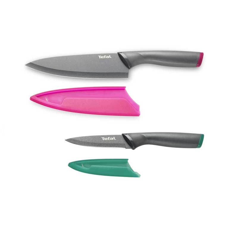 Tefal, Fresh Kitchen set of 2 Paring Knife 9 cm + Chef Knife 15cm – K122S205