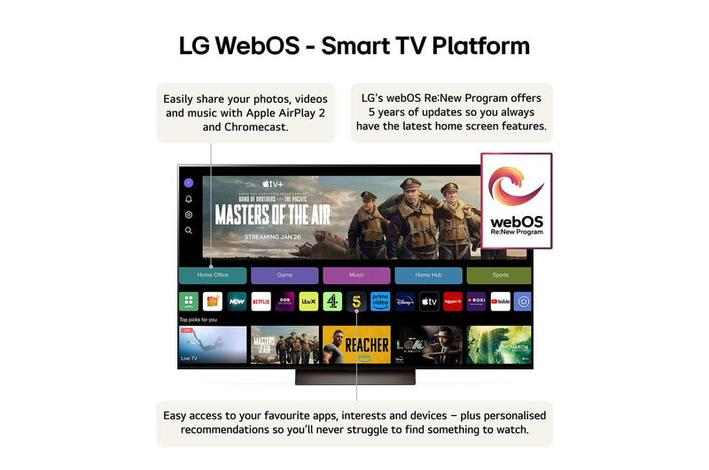 LG, 55 inch LG OLED evo AI C4 4K Smart TV 2024