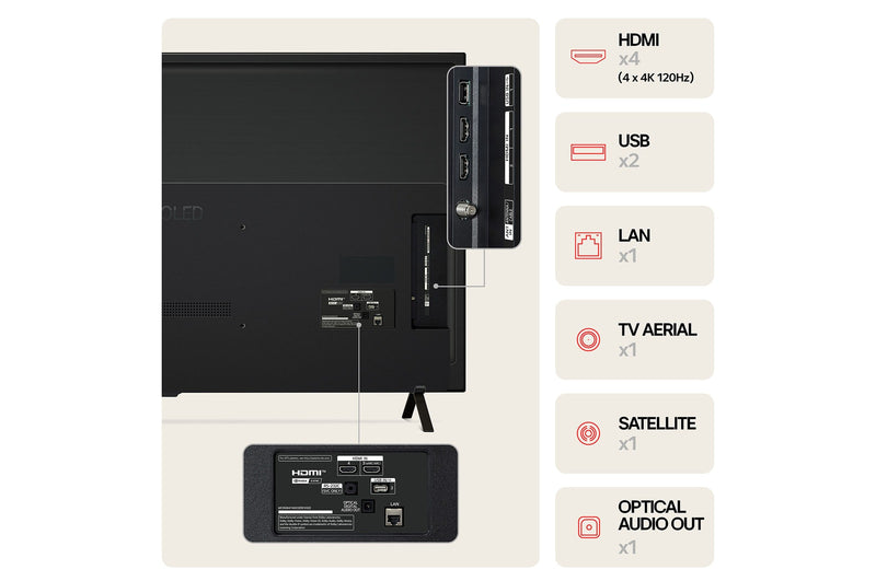 LG, 55 inch LG OLED AI B4 4K Smart TV 2024