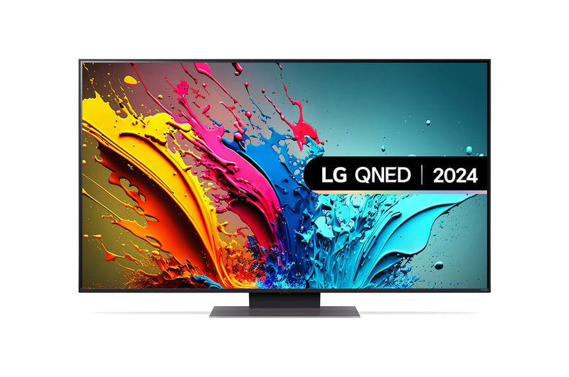 LG 55” 4K QNED Smart TV featuring vibrant colors, enhanced contrast, and a sleek design for an immersive viewing experience at home.