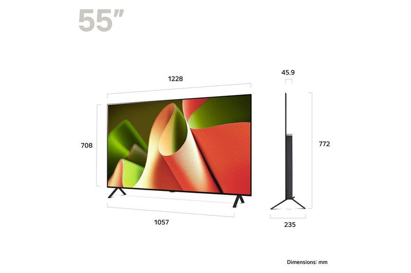 LG, 55 inch LG OLED AI B4 4K Smart TV 2024