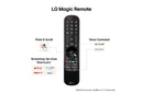 LG 77” 4K OLED Smart TV showcasing vibrant colors, perfect black levels, and a magic remote .