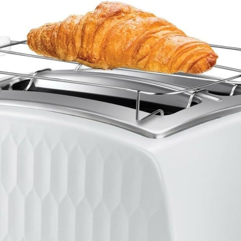 Russell Hobbs, Honeycomb White 2 Slice Toaster