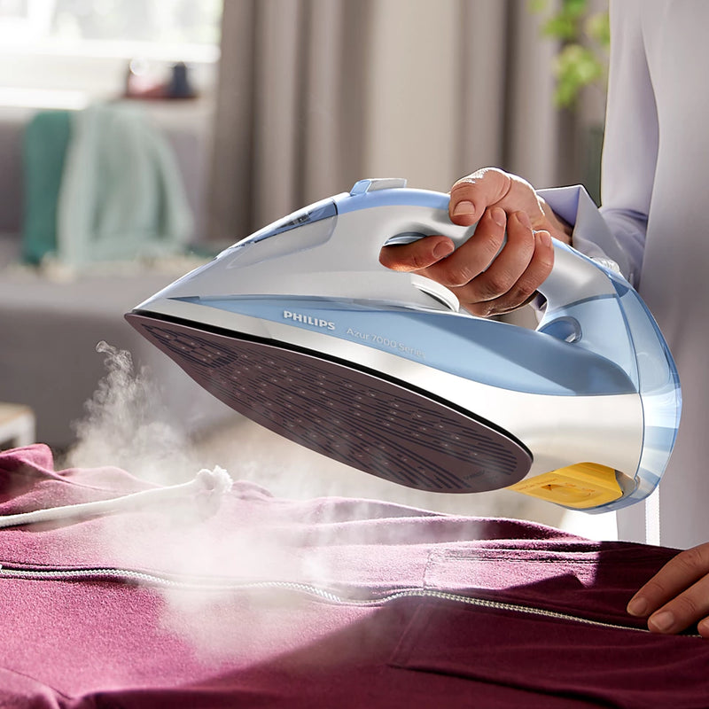 Philips, 7000 Series HV Steam Iron Light Blue/Grey