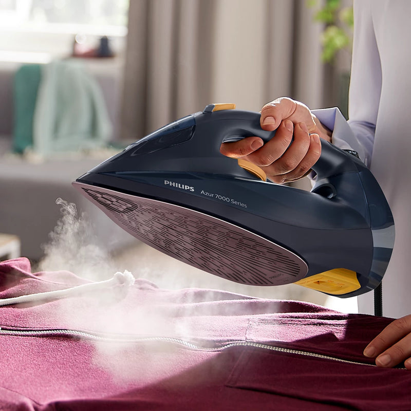 Philips, 7000 Series HV Steam Iron Blue/Yellow