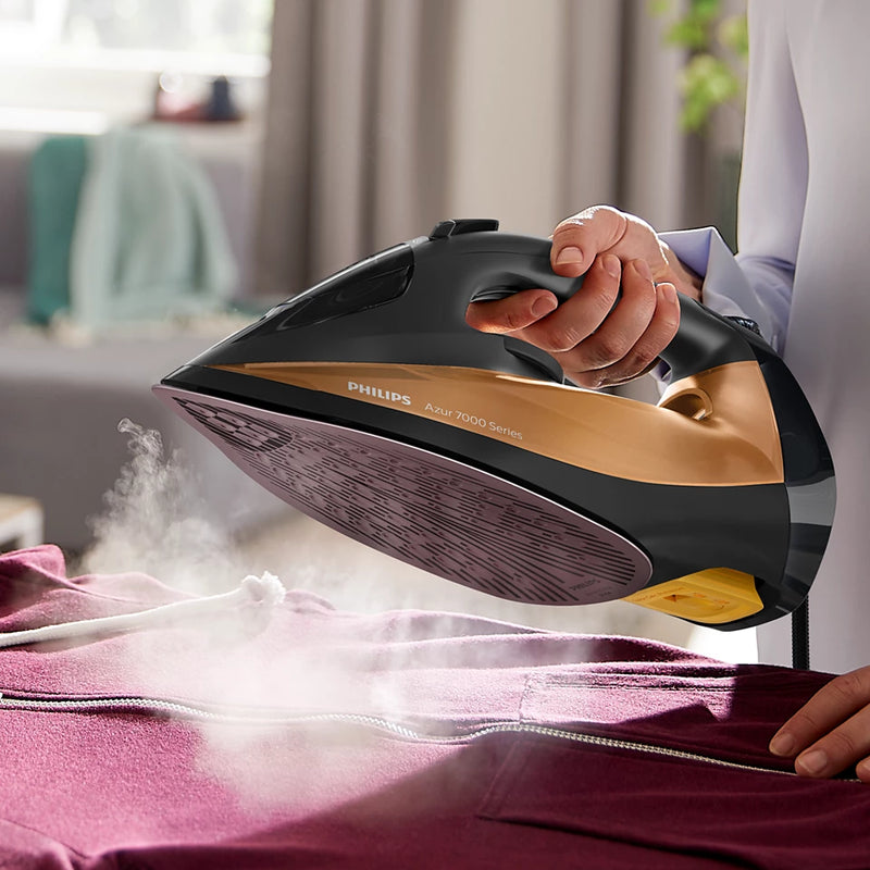 Philips, 7000 Series HV Steam Iron Black/Gold