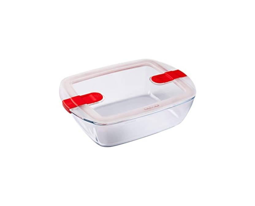 Pyrex, Cook & Heat Glass Rectangular Dish With Lid, 2.5 L