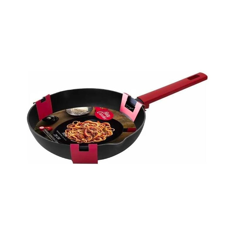 Betty Crocker, Forged Aluminum Wok Black/Red,28Cm Thickness 2.8Mm,BC2052
