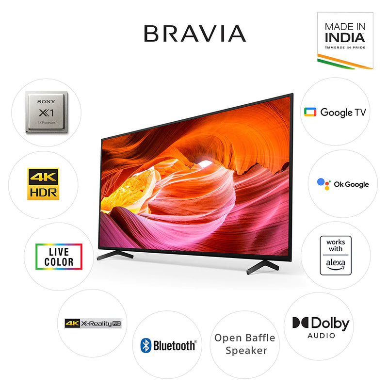 Sony 55' 4K Ultra HD HDR Smart TV Google TV X75K