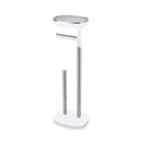 Joseph Joseph, 70518 Easystore Butler Stand Toilet Paper Holder, Grey/White,1 Ea,Stainless Steel