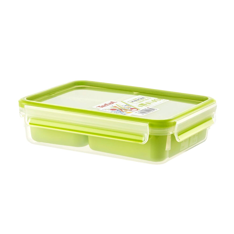 Tefal, Masterseal To Go Rectangular Food Storage, 1.2 L + inserts