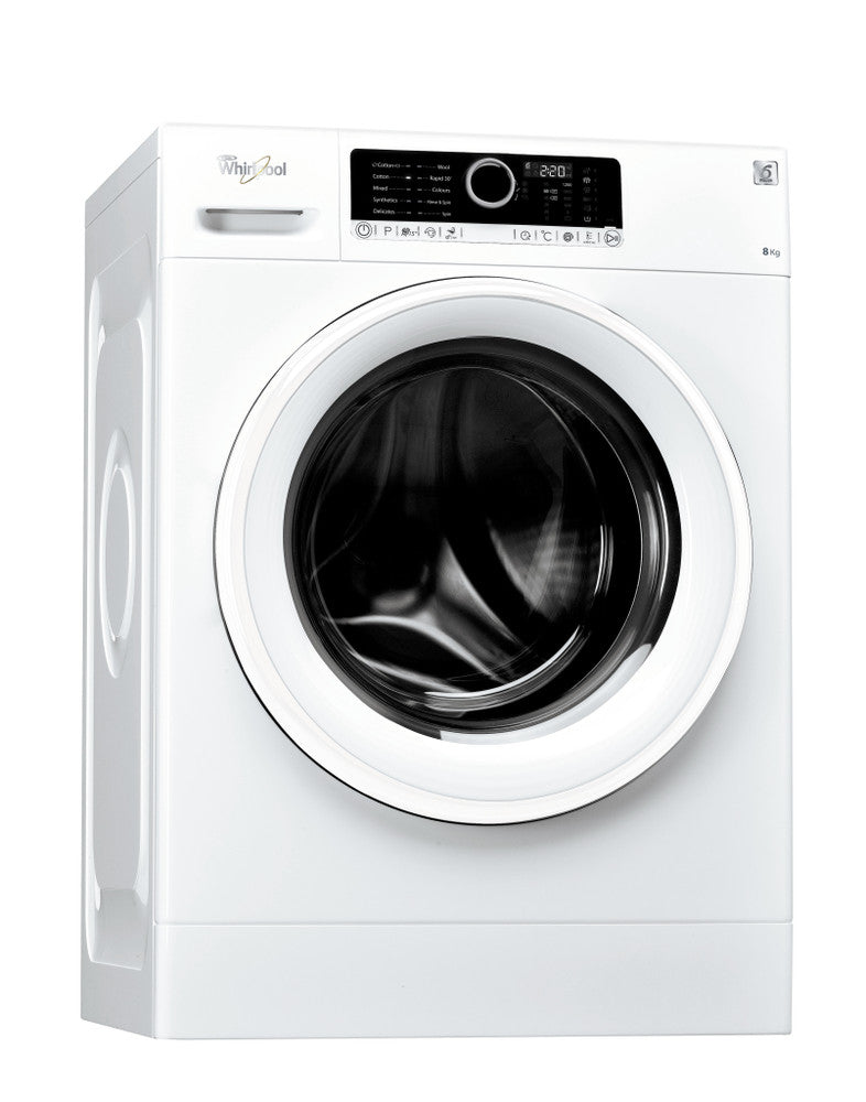 Whirlpool, Washing Machine, 8 KG, 1200 RPM, White